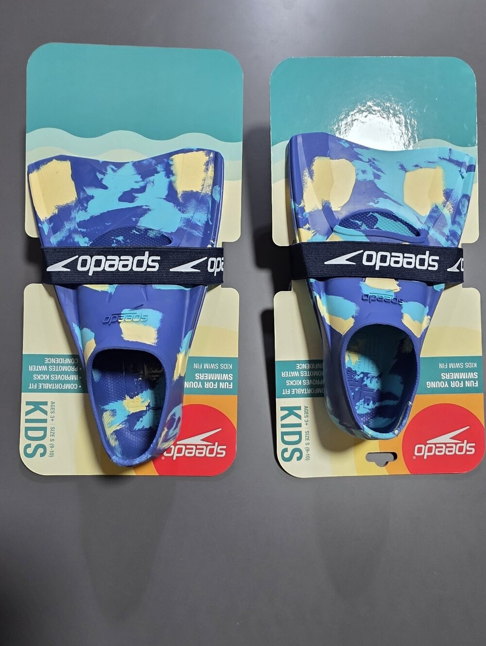Speedo Blue Aqua & Yellow Kids Swim Hand Paddles Size (9-10)